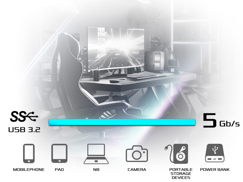 前 USB 3.2 Gen1 Type-C